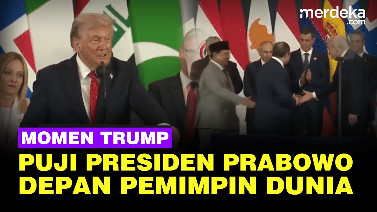 Youtube Thumnail image of : Momen Trump Puji Prabowo Depan Pemimpin Dunia: Anda Luar Biasa