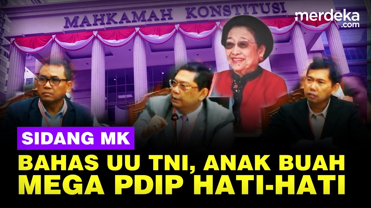 Youtube Thumnail image of : MK Bahas UU TNI, Utut PDIP Ungkit Sejarah Megawati Ingatkan Harus Hati Hati!