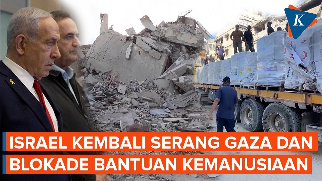 Youtube Thumnail image of : Israel Serang Gaza Lagi, Netanyahu Perintahkan Bantuan Kemanusiaan Diblokade