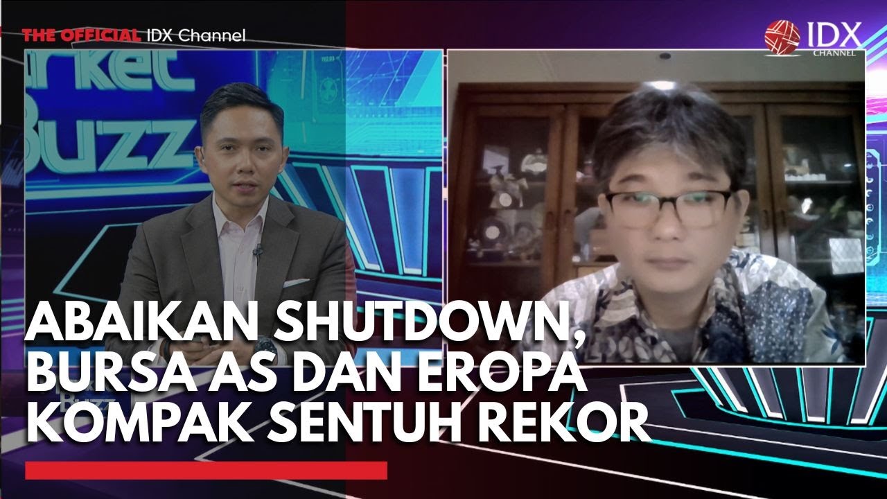 Youtube Thumnail image of : Abaikan Shutdown, Bursa AS dan Eropa Kompak Sentuh Rekor | MARKET BUZZ