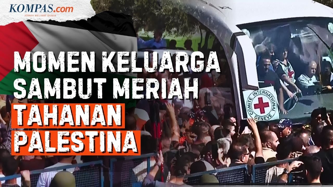 Youtube Thumnail image of : Disambut Meriah, Tahanan Palestina Dibebaskan Israel di Tepi Barat