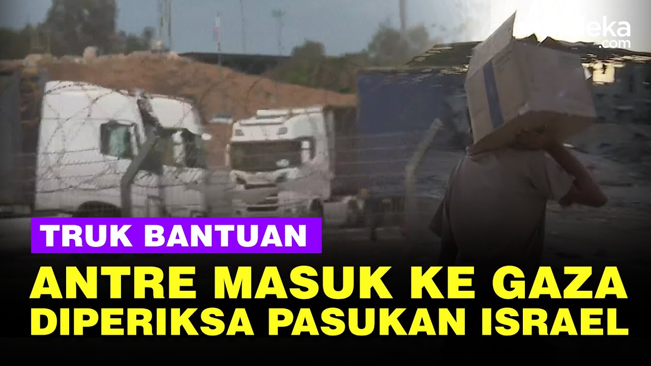 Youtube Thumnail image of : Antrean Truk Bantuan di Mesir Menuju Gaza, Siap Diperiksa Pasukan Israel