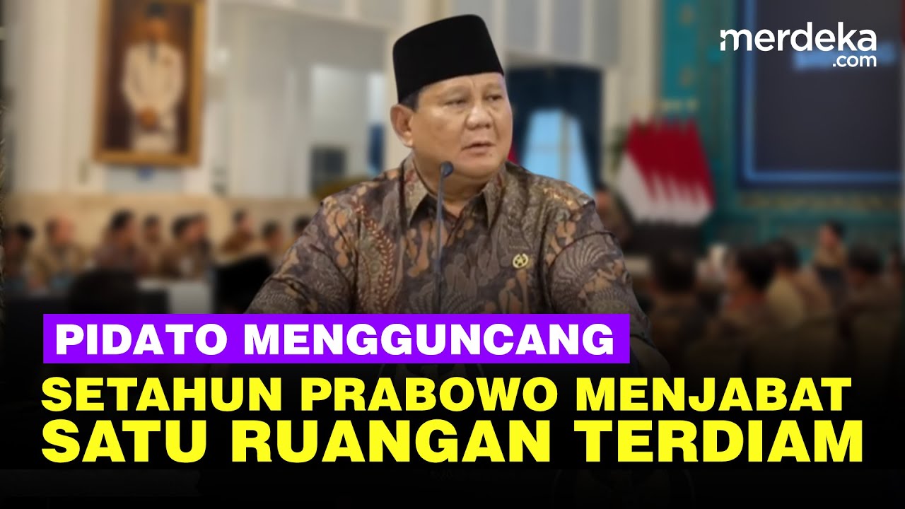 Youtube Thumnail image of : [FULL] Satu Ruangan Terdiam Pidato Prabowo Depan Menteri di Sidang Kabinet Setahun Menjabat
