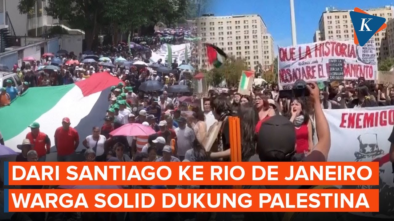 Youtube Thumnail image of : Dua Tahun Perang Israel-Hamas, Ribuan Warga Amerika Latin Tegaskan Dukung Palestina