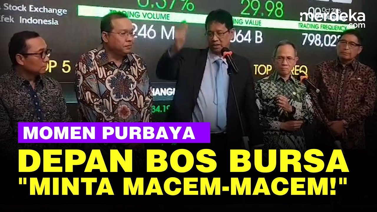 Youtube Thumnail image of : Momen Purbaya Blak-blakan Depan Bos Bursa: Dia Minta Macem-Macem, Saya Bilang ...