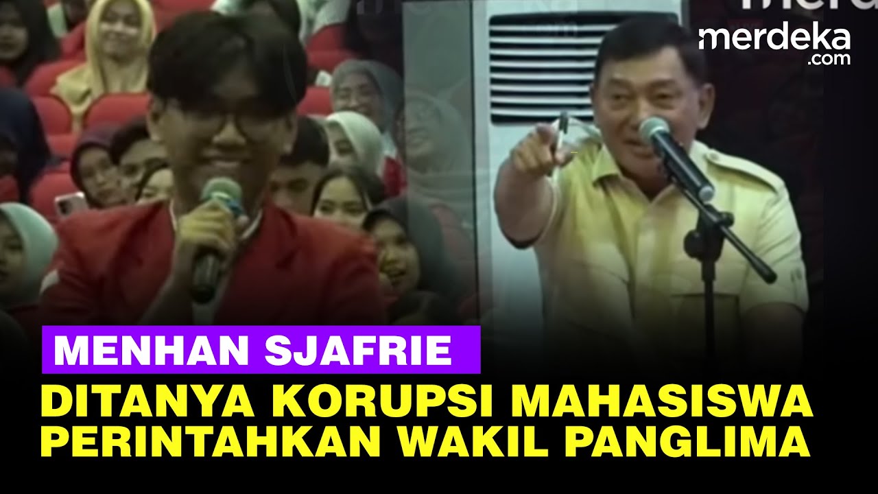 Youtube Thumnail image of : Bertanya ini Depan Menhan Sjafrie, Buat Mahasiswa Dijanjikan Masuk TNI: Wakil Panglima Urus Kau!