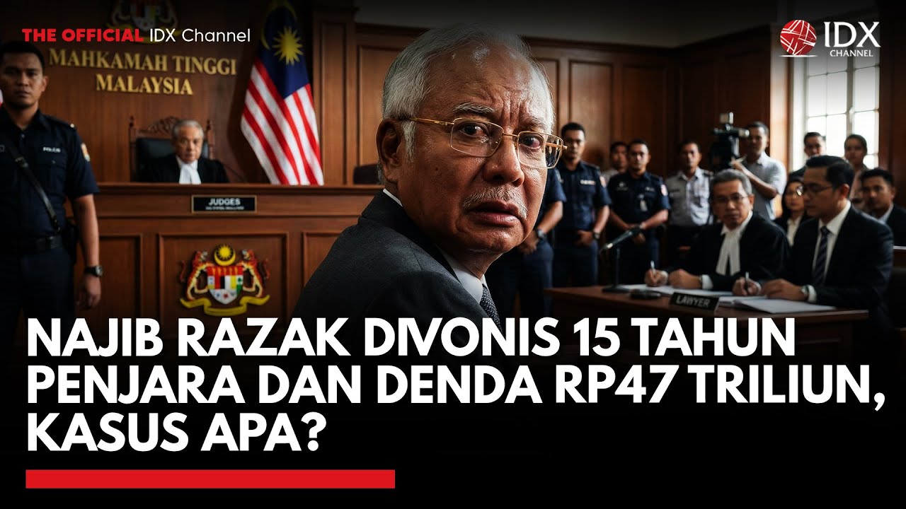 Youtube Thumnail image of : Najib Razak Divonis 15 Tahun Penjara dan Denda Rp47 Triliun,Kasus Apa? | IDXC UPDATE