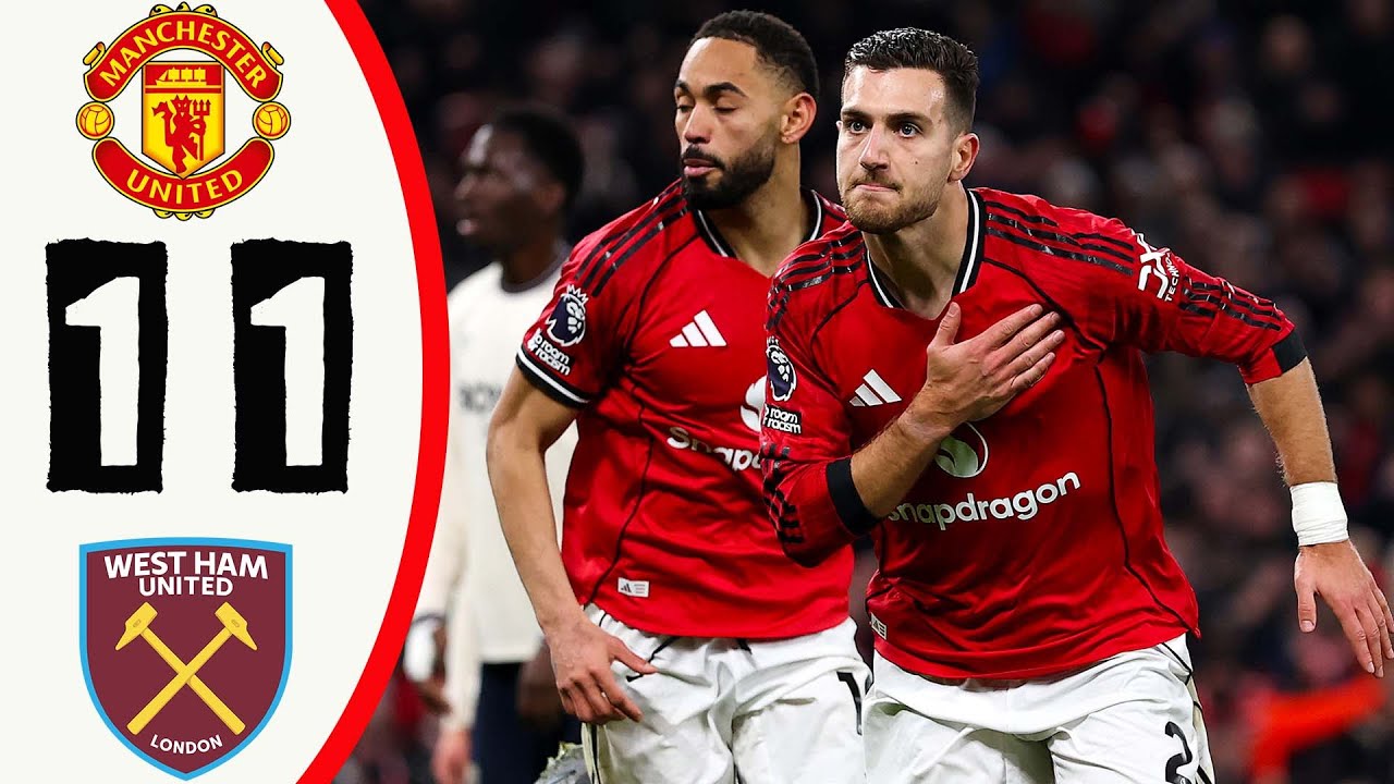 Youtube Thumnail image of : 🚨IMBANG DRAMATIS❗❗HASIL MAN UNITED VS WEST HAM 1-1✅DALOT CETAK GOL🔥PERGANTIAN KURANG TEPAT AMORIM🔥