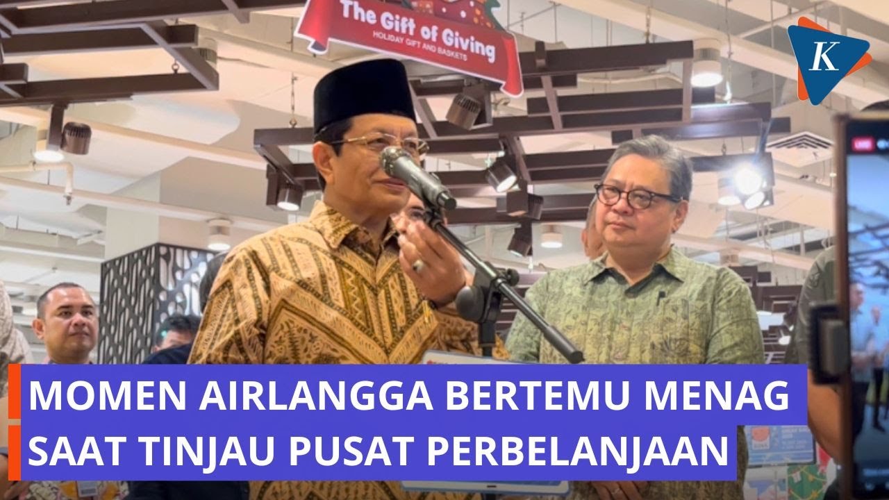 Youtube Thumnail image of : Momen Airlangga Tak Sengaja Bertemu Menag Nasaruddin, Langsung Minta Doa untuk Sumatera