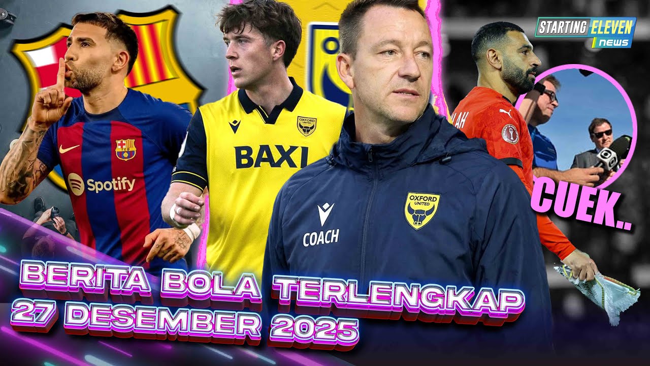 Youtube Thumnail image of : WOW! TERRY Otw Latih ROMENY 😱 OTAMENDI Merapat ke BARCA? 🤔CUEKIN Media, MESIR Kena DENDA 😨
