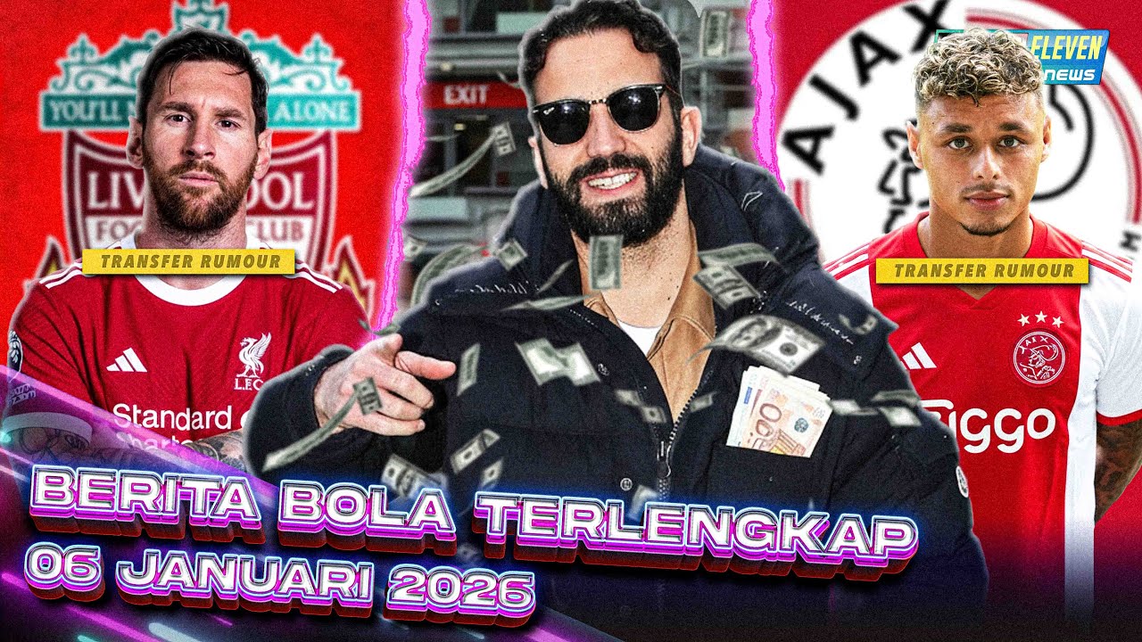 Youtube Thumnail image of : CUAN GEDE! Dipecat? AMORIM HAPPY 🤣 Demi BISNIS! LIVERPOOL Pinjam MESSI 😲 JAMES ke AJAX? 🤔
