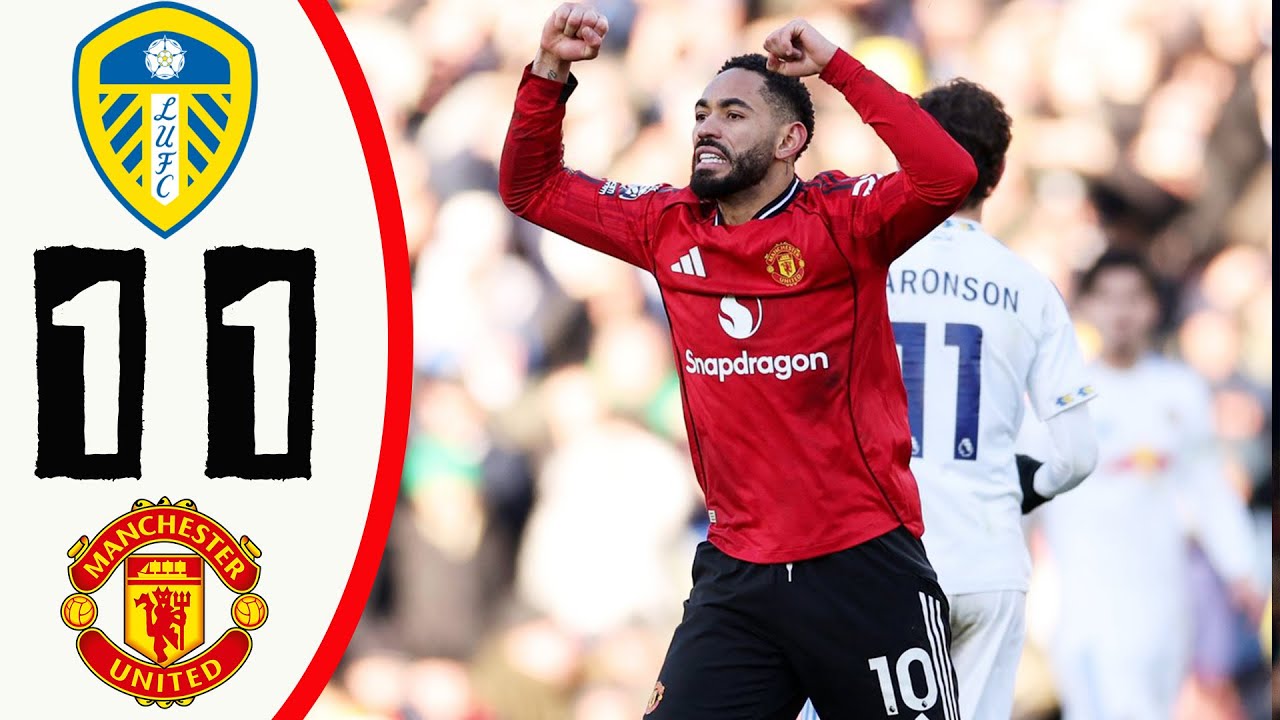 Youtube Thumnail image of : 🚨IMBANG DRAMATIS❗❗HASIL MAN UNITED VS LEEDS UNITED 1-1✅CUNHA CETAK GOL PENYELAMAT🔥PERMAINAN KACAU🔥