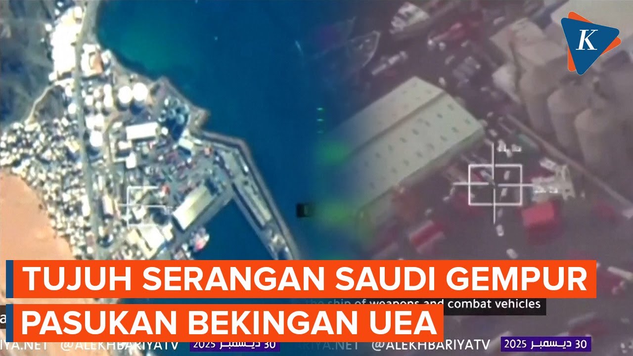 Youtube Thumnail image of : Timur Tengah Memanas, 7 Serangan Udara Arab Saudi Gempur Pasukan Bekingan UEA, Korban Jiwa Berjatuh