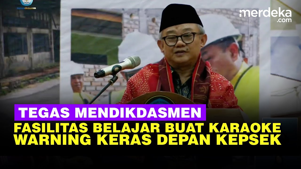 Youtube Thumnail image of : Depan Kepsek di Medan, Mendiksasmen Singgung Fasilitas Belajar Buat Karaoke