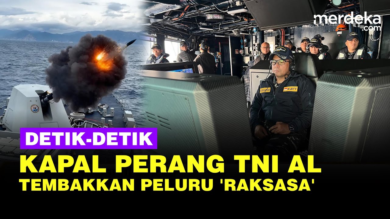 Youtube Thumnail image of : Detik-Detik Kapal Perang TNI AL Tembakkan Peluru 'Raksasa' 127 mm di Laut Italia