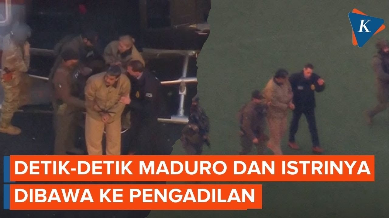 Youtube Thumnail image of : Detik-detik Maduro dan Istrinya Digiring ke Pengadilan untuk Disidang