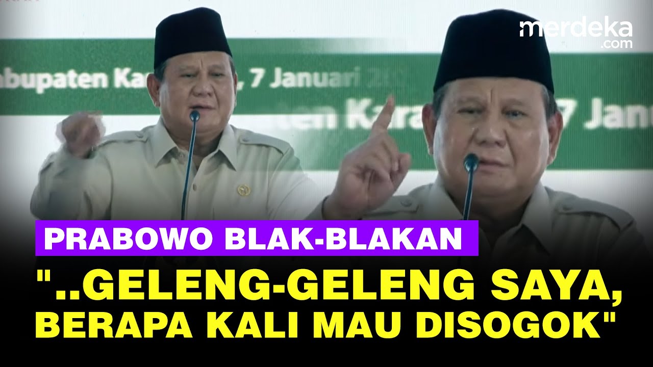 Youtube Thumnail image of : Geleng-Geleng Prabowo 1 Tahun Jadi Presiden Akui Sering Mau Disogok: Saya Gak Ikut!