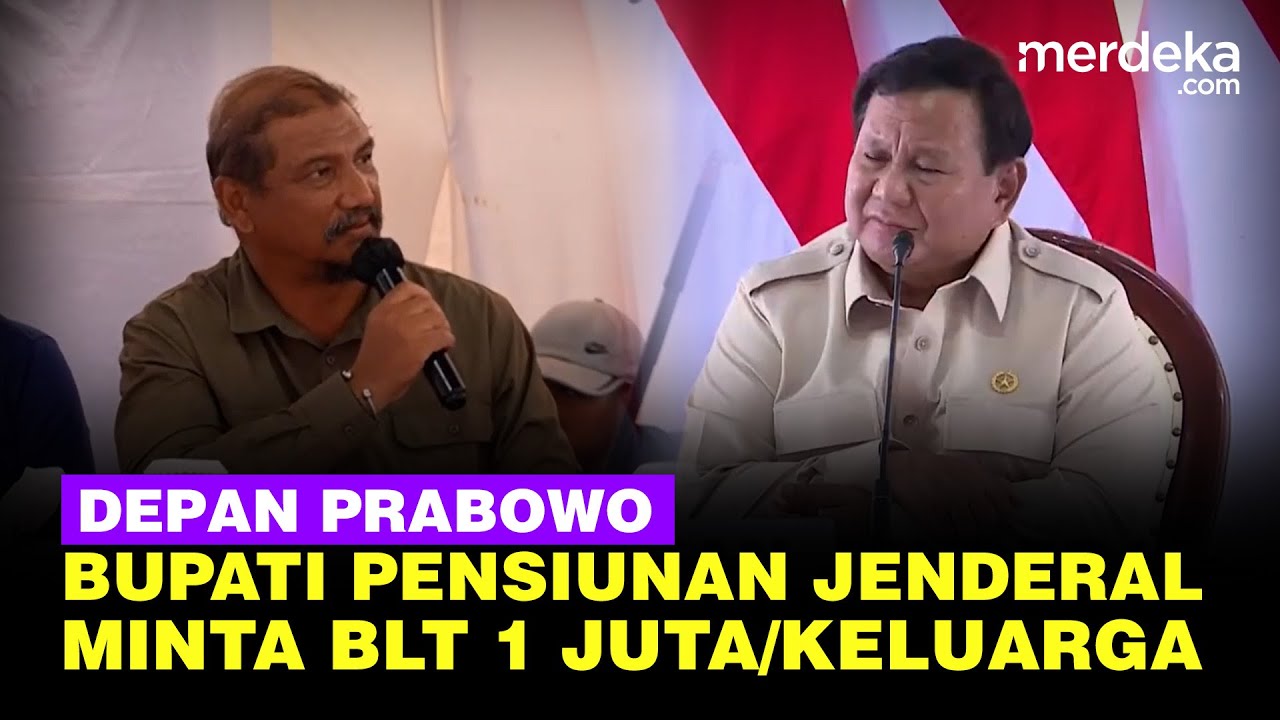 Youtube Thumnail image of : Bupati Jenderal Aceh ke Prabowo Minta BLT Rp1 Juta per Keluarga dan Bantuan Pangan