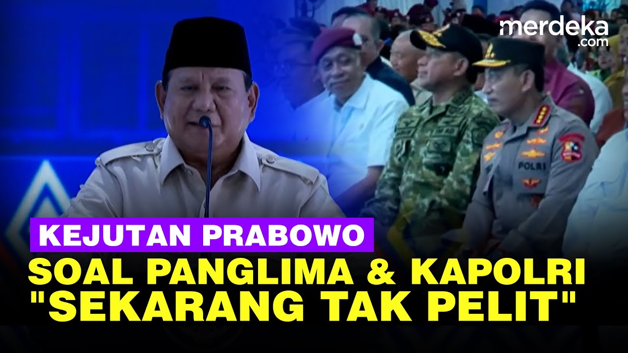 Youtube Thumnail image of : Reaksi Kompak Panglima TNI dan Kapolri, Dipuji Prabowo: Sekarang Tidak Pelit ...