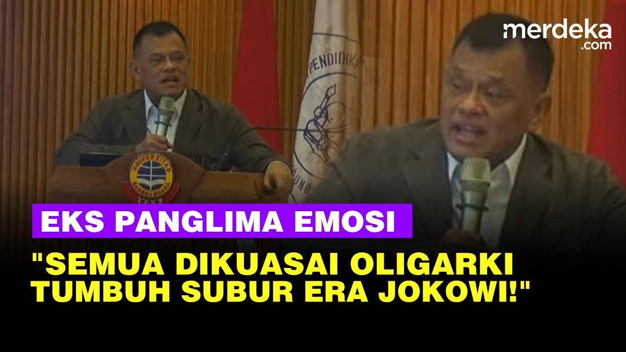 Youtube Thumnail image of : Keras! Eks Panglima TNI Gatot Emosi: Semua Dikuasai Oligarki, Tumbuh Subur Era Jokowi!