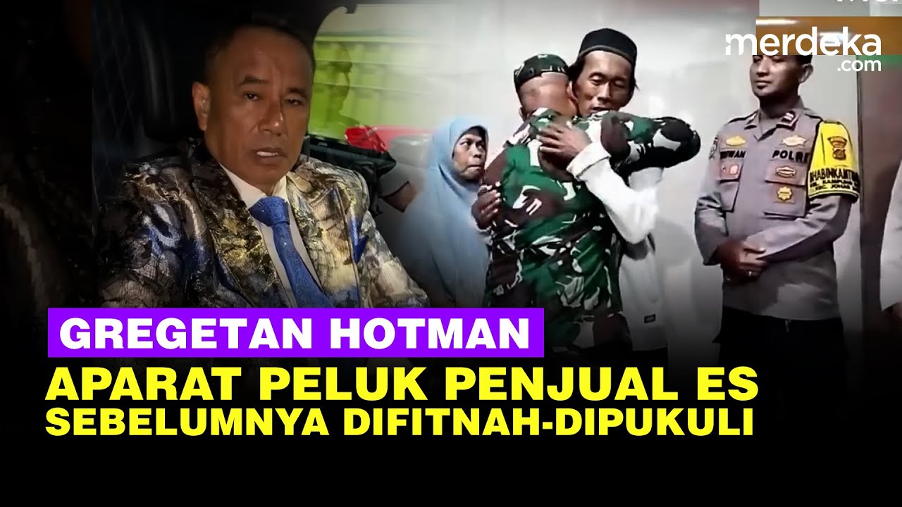Youtube Thumnail image of : Gregetan Hotman Lihat Aparat Peluk Penjual Es: Habis Digebuki Dipeluk, Pelukan Viral!!!