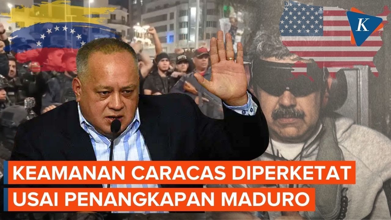 Youtube Thumnail image of : Gabungan Pasukan Keamanan Dikerahkan Siaga di Caracas Usai Penangkapan Nicolas Maduro