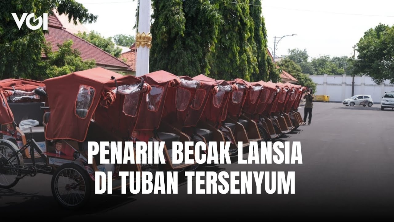 Youtube Thumnail image of : Presiden Prabowo Berikan Gratis Becak Listrik untuk Penarik Lansia di Tuban