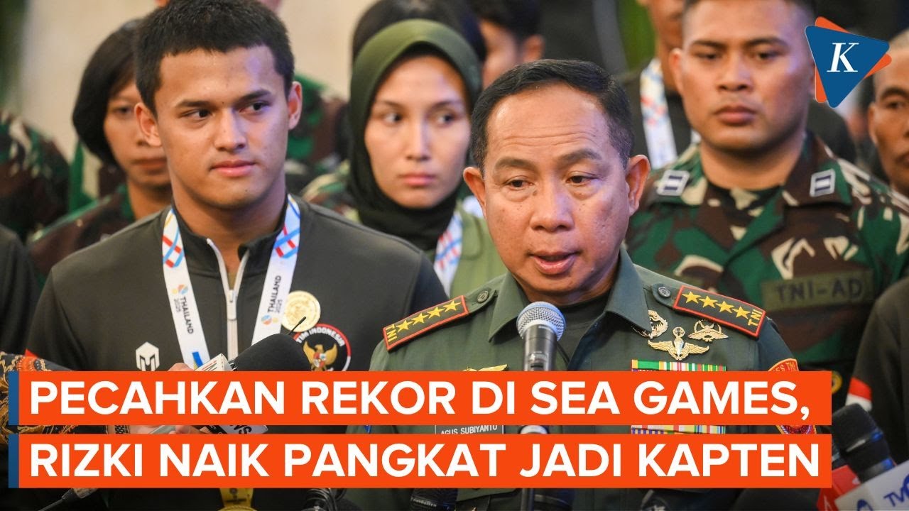 Youtube Thumnail image of : Pecahkan Rekor Dunia, Lifter Rizki Juniansyah Naik Pangkat 2 Tingkat Jadi Kapten
