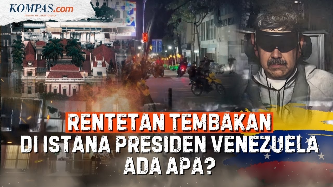 Youtube Thumnail image of : Berondongan Tembakan "Usir" Kawanan Drone dari Istana Presiden Venezuela