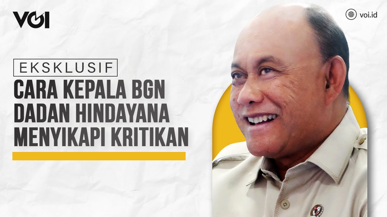 Youtube Thumnail image of : Cara Kepala BGN Dadan Hindayana Menyikapi Kritikan #interviu