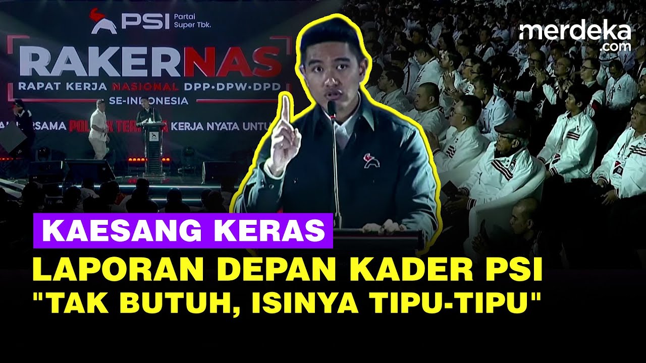 Youtube Thumnail image of : Kaesang Tegur Kader PSI, Singgung Tak Terima Laporan ABS Isinya Tipu Tipu Aja!
