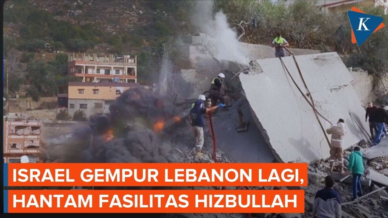 Youtube Thumnail image of : Detik-detik Jet Israel Gempur Fasilitas Hizbullah di Lebanon, Ciptakan Ledakan Besar