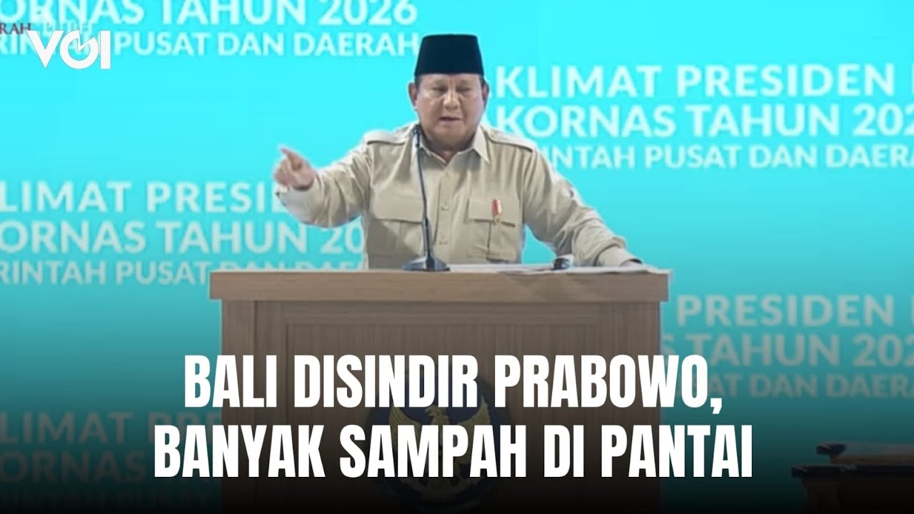 Youtube Thumnail image of : Presiden Prabowo Sebut Bali Banyak Sampah di Pantai, Khawatir Jumlah Wisatawan Turun?