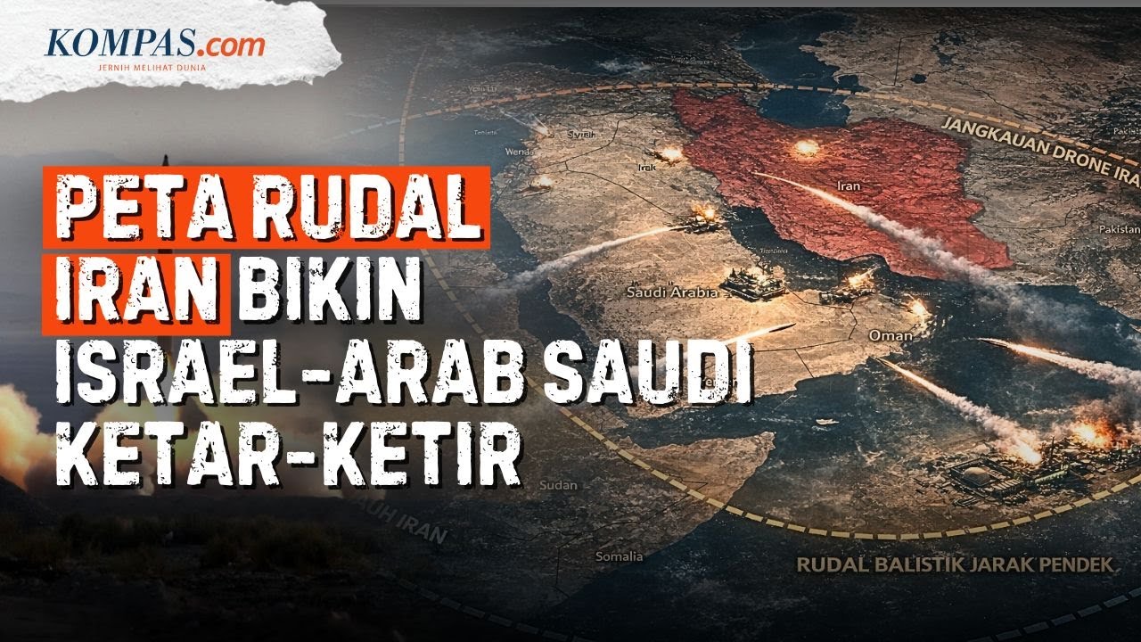 Youtube Thumnail image of : Peta Jangkauan Rudal Iran Bikin Israel "Sembunyi" di Balik AS, Arab Saudi Buka Opsi Militer