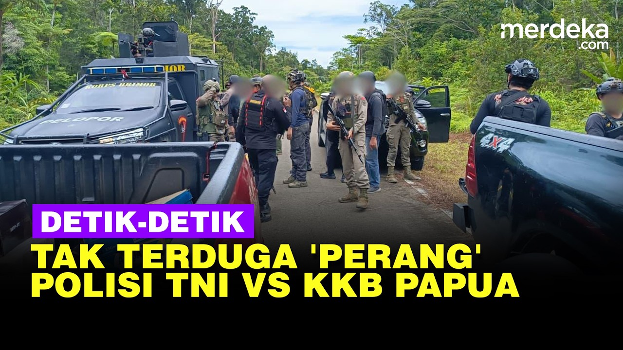 Rekaman Aksi ‘Perang’ Polisi TNI Vs KKB Papua Terbaru, Akhirnya Tak Terduga!
