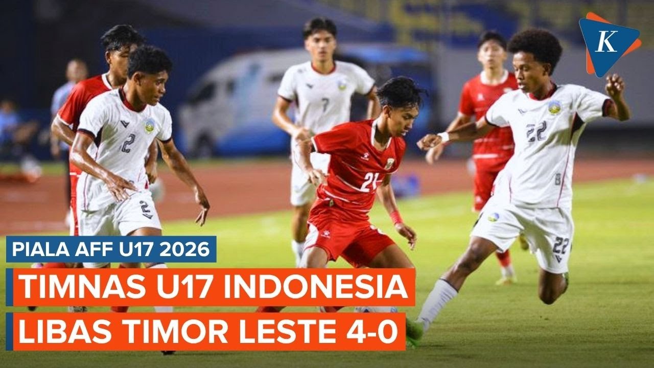 Youtube Thumnail image of : Hasil Piala AFF U17, Timnas U17 Indonesia Libas Timor Leste 4-0