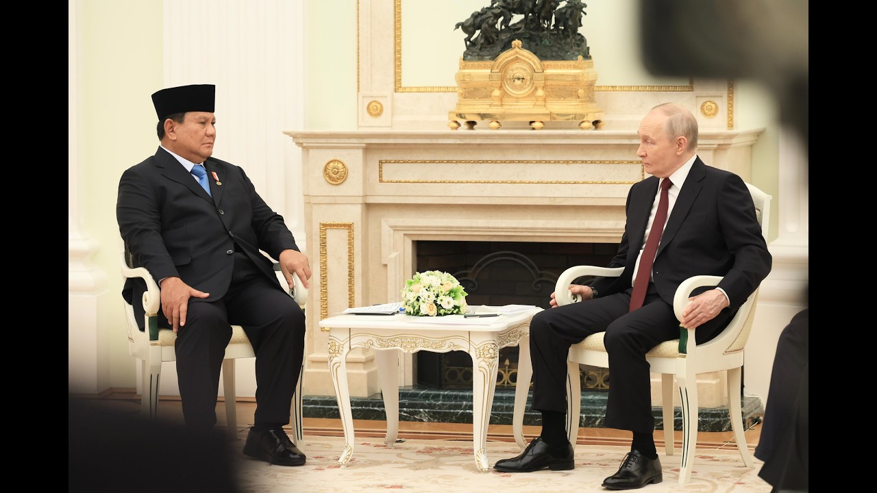 Youtube Thumnail image of : Presiden Prabowo Temui Putin di Tengah Kondisi Geopolitik Tak Menentu, Buka Peluang Kerja Sama