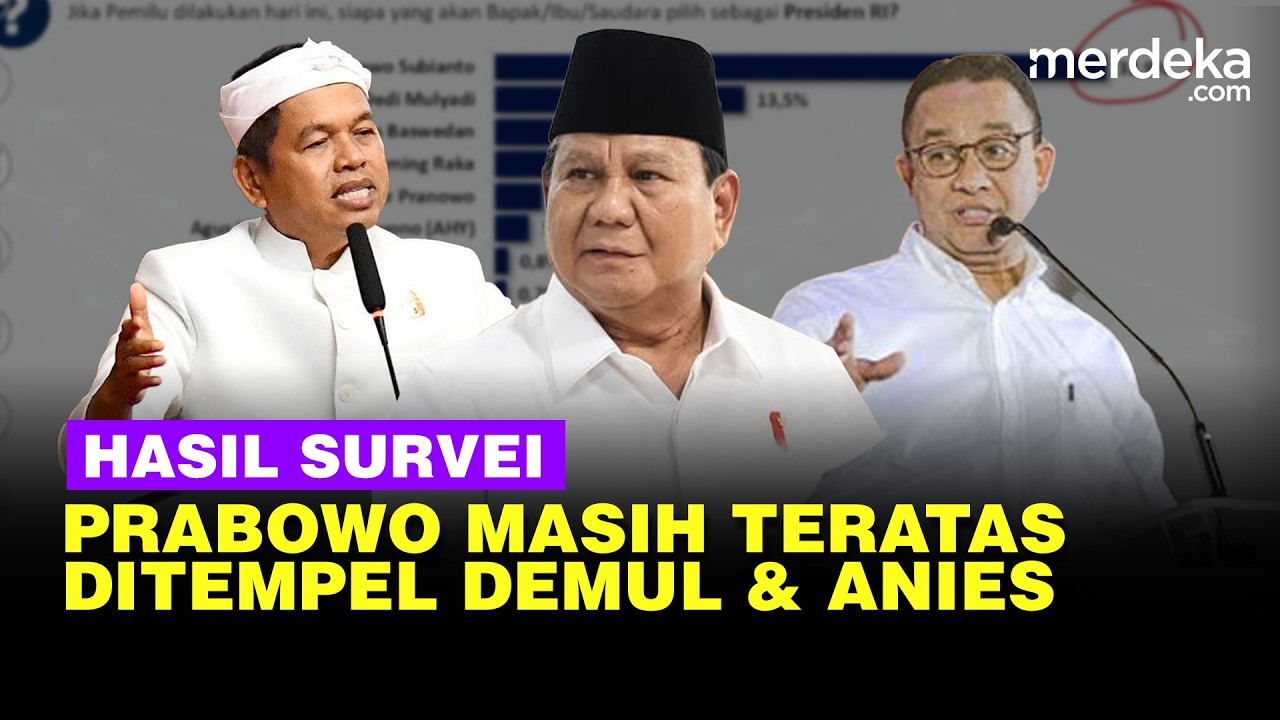 Youtube Thumnail image of : Survei Poltracking soal Capres: Sengit Prabowo Vs Demul Dibayangi Anies dan Gibran