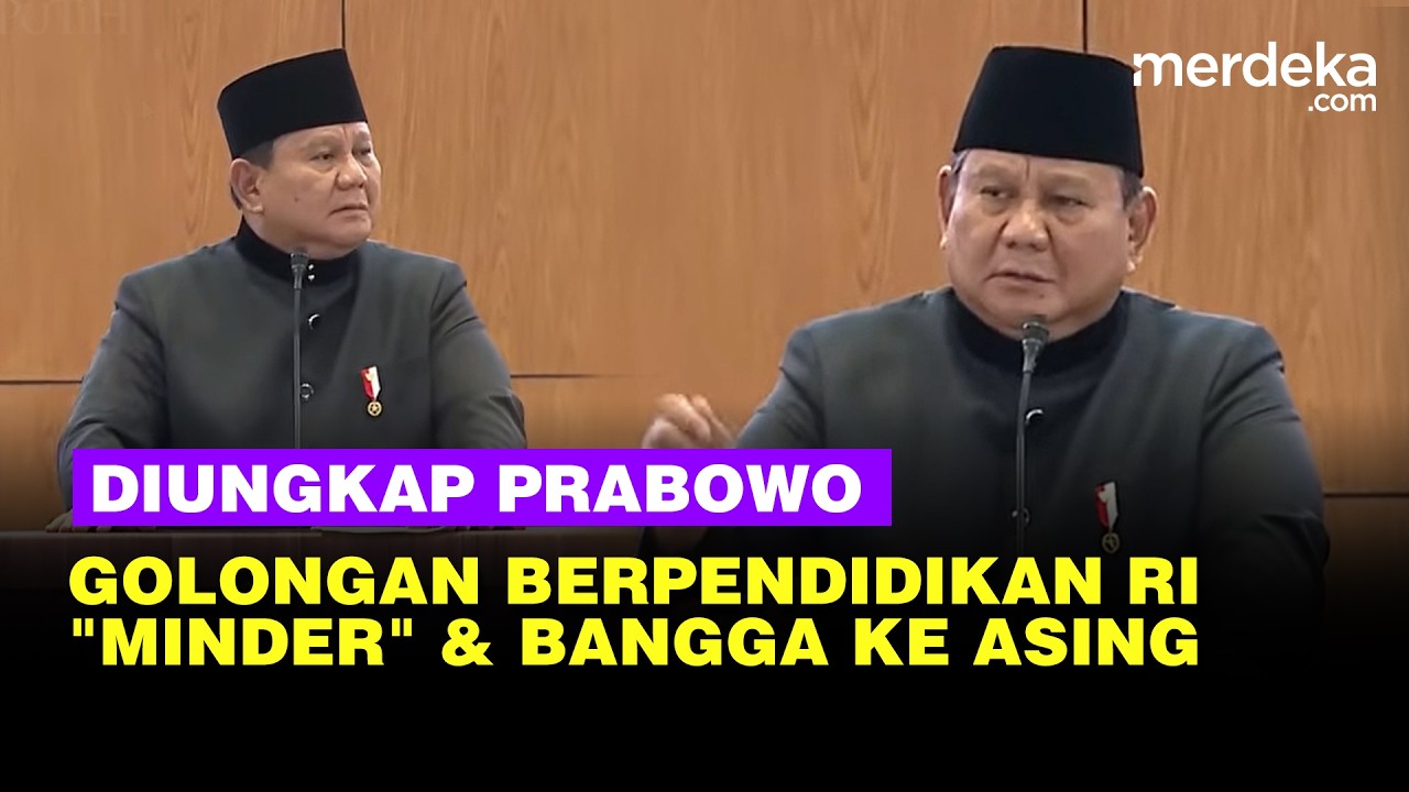 Youtube Thumnail image of : Prabowo Ungkap Golongan Berpendidikan RI yang 'Minder' & Lebih Bangga Budaya Asing